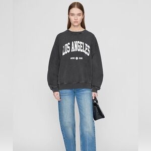Annie Bing RAMONA SWEATSHIRT LOS ANGELES - WASHED BLACK